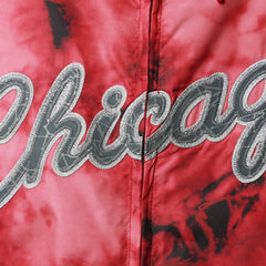 Mitchell & Ness - Chicago Bulls Women's Galaxy Sublimated Windbreaker Pullover Full-Zip Hoodie - Red