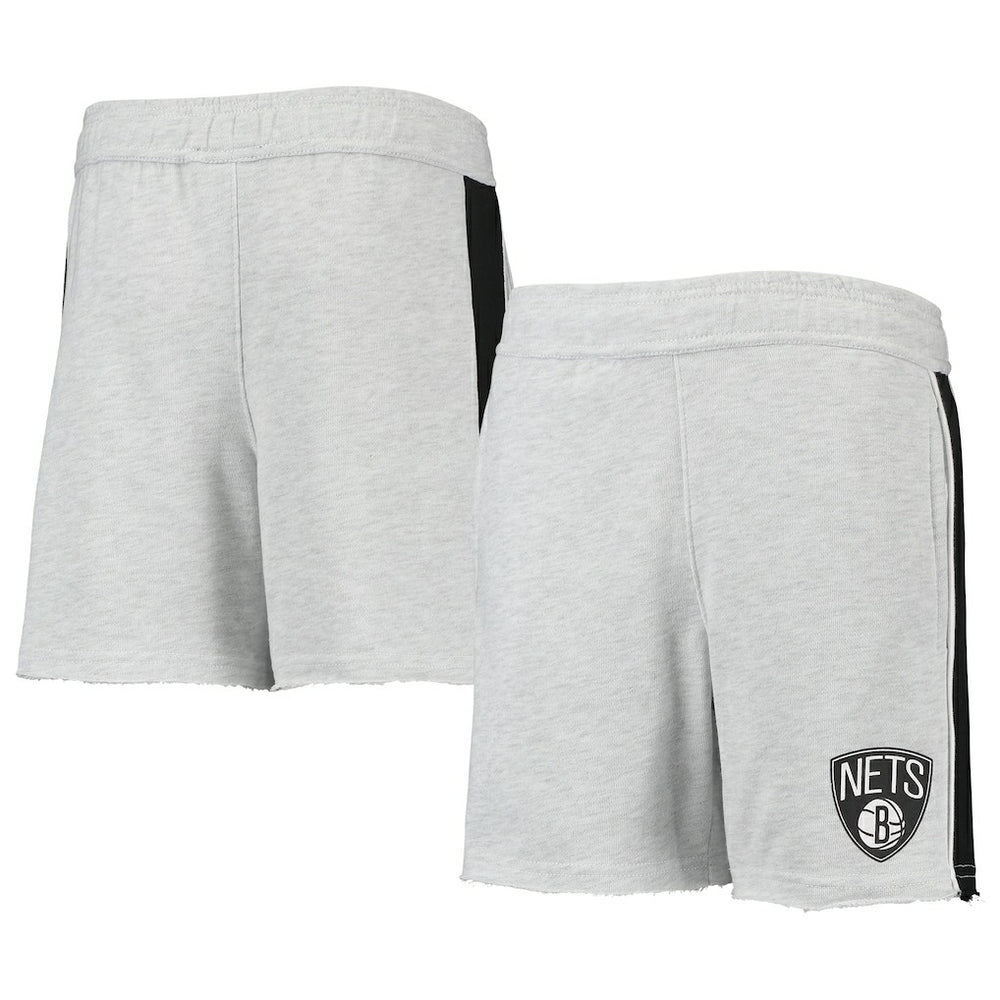 NBA - Brooklyn Nets Youth Wingback Shorts - Heathered Gray