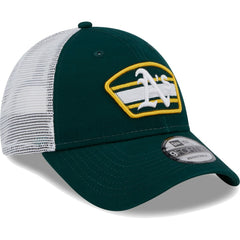 Athletics New Era Logo Patch 9FORTY Trucker Snapback Hat Lifestyle