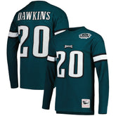 Brian Dawkins Philadelphia Eagles Retired Player Name & Number Long Sleeve Top Midnight Green - Mitchell & Ness