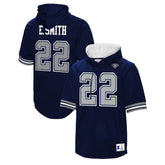 Emmitt Smith Dallas Cowboys Retired Player Mesh Name & Number Hoodie T-Shirt Navy - Mitchell & Ness