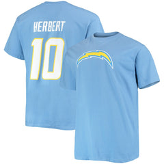 Justin Herbert Los Angeles Chargers Big & Tall Player Name & Number T-Shirt Powder Blue - Fanatics