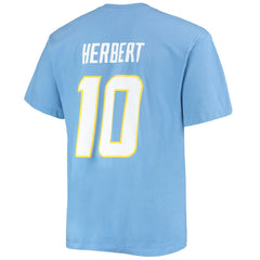 Justin Herbert Los Angeles Chargers Big & Tall Player Name & Number T-Shirt Powder Blue - Fanatics