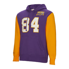 Randy Moss Minnesota Vikings Retired Player Name & Number Pullover Hoodie Purple - Mitchell & Ness