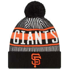 San Francisco Giants New Era Striped Cuffed Knit Hat with Pom for sale