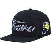 Mitchell & Ness - Indiana Pacers Hardwood Classics Script 2.0 Snapback Hat - Black