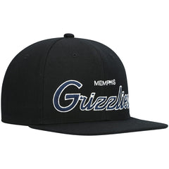 Mitchell & Ness - Memphis Grizzlies Hardwood Classics Script 2.0 Snapback Hat - Black