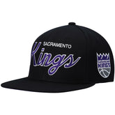 Mitchell & Ness - Sacramento Kings Hardwood Classics Script 2.0 Snapback Hat - Black