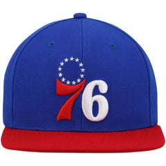 Mitchell & Ness - Philadelphia 76ers Team Two-Tone 2.0 Snapback Hat - Royal/Red