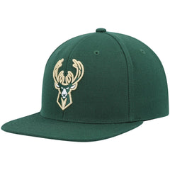 Mitchell & Ness - Milwaukee Bucks Ground 2.0 Snapback Hat - Hunter Green