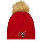 Tampa Bay Buccaneers New Era Women's Snowy Cuffed Knit Hat with Pom Red - NFL