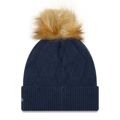 Tennessee Titans New Era Women's Snowy Cuffed Knit Hat with Pom Navy - NFL