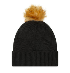 Las Vegas Raiders New Era Women's Snowy Cuffed Knit Hat with Pom Black - NFL