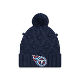 Tennessee Titans New Era Women's Toasty Cuffed Knit Hat with Pom Navy - NFL
