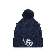 Tennessee Titans New Era Women's Toasty Cuffed Knit Hat with Pom Navy - NFL