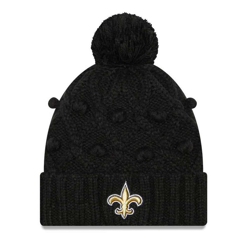 New Orleans Saints New Era Women's Toasty Cuffed Knit Hat with Pom Black - NFL