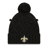 New Orleans Saints New Era Women's Toasty Cuffed Knit Hat with Pom Black - NFL