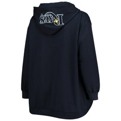 Tampa Bay Rays Women's Plus Size Lace-Up V-Neck Pullover Hoodie for sale
