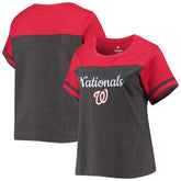 Washington Nationals Women's Plus Size Colorblock T-Shirt On Sale