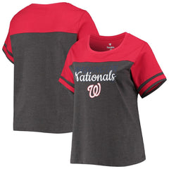 Washington Nationals Women's Plus Size Colorblock T-Shirt On Sale