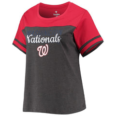 Washington Nationals Women's Plus Size Colorblock T-Shirt On Sale