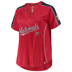 Washington Nationals Women's Plus Size Diva Notch Neck Raglan T-Shirt Lifestyle