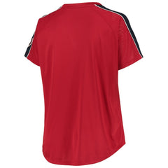 Washington Nationals Women's Plus Size Diva Notch Neck Raglan T-Shirt Lifestyle