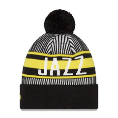 New Era - Utah Jazz Striped Cuffed Pom Knit Hat - Navy