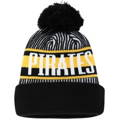 Pittsburgh Pirates New Era Youth Striped Cuffed Knit Hat with Pom Sale