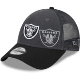 Las Vegas Raiders New Era Youth Reflect 9FORTY Adjustable Hat Graphite - NFL