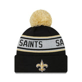 New Orleans Saints New Era Preschool Repeat Cuffed Knit Hat with Pom Black - NFL