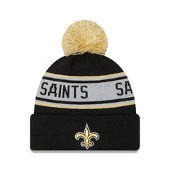 New Orleans Saints New Era Preschool Repeat Cuffed Knit Hat with Pom Black - NFL
