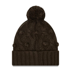 Cleveland Browns New Era Girls Youth Toasty Cuffed Knit Hat with Pom Brown - NFL