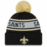 New Orleans Saints New Era Youth Repeat Cuffed Knit Hat with Pom Black - NFL