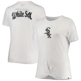 Chicago White Sox New Era Women's Plus Size 2-Hit Front Knot T-Shirt Online