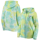 Chicago Cubs New Era Women's Tie-Dye Full-Zip Hoodie On Sale