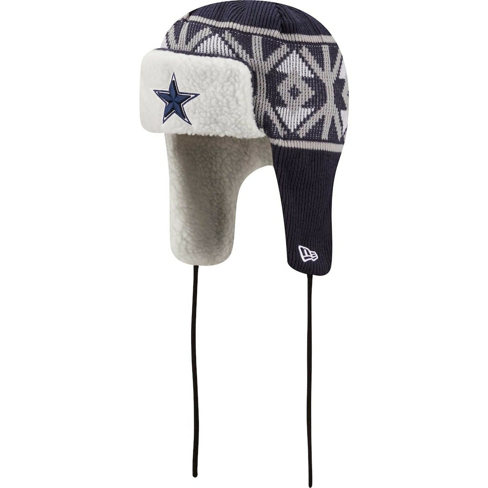 Dallas Cowboys New Era Knit Trapper Hat Navy - NFL