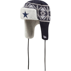 Dallas Cowboys New Era Knit Trapper Hat Navy - NFL