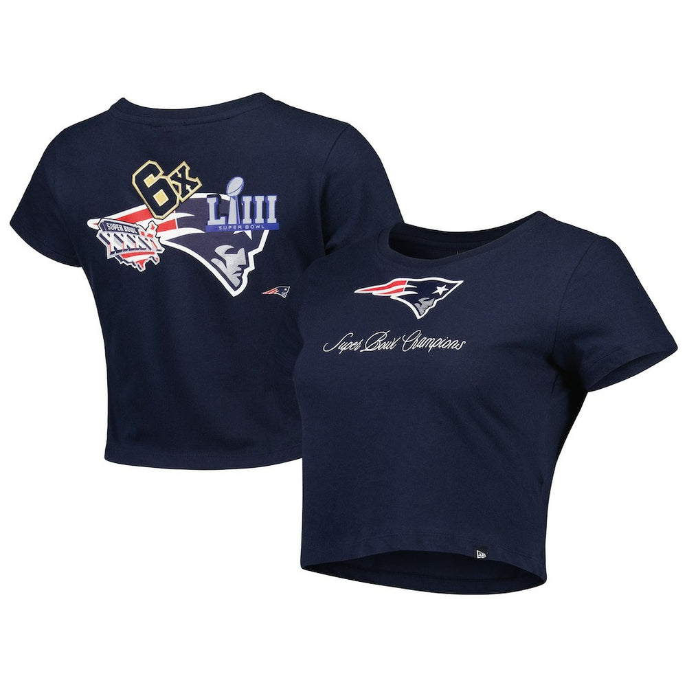 New England Patriots New Era Women's Historic Champs T-Shirt Navy - NFL
