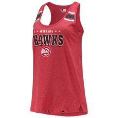 New Era - Atlanta Hawks Women's Scoop-Neck Racerback Tank Top - Red