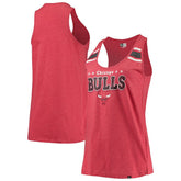 New Era - Chicago Bulls Women's Scoop-Neck Racerback Tank Top - Heathered Red