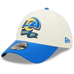 Los Angeles Rams New Era 2022 Sideline 39THIRTY 2-Tone Flex Hat Cream/Royal - NFL