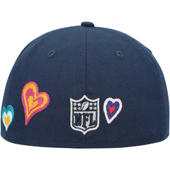 Dallas Cowboys New Era Chain Stitch Heart 59FIFTY Fitted Hat Navy - NFL
