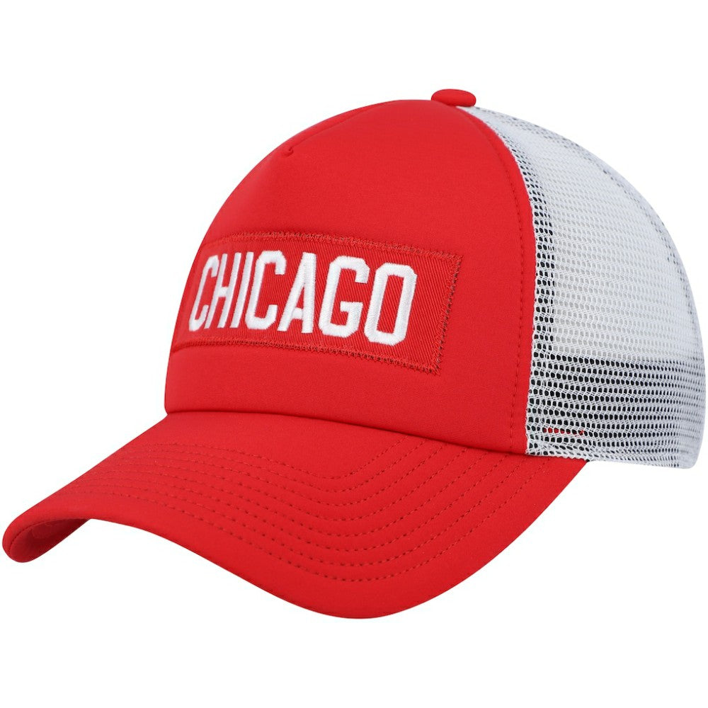Chicago Blackhawks adidas Team Plate Trucker Snapback Hat Red/White