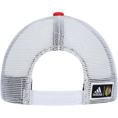 Chicago Blackhawks adidas Team Plate Trucker Snapback Hat Red/White