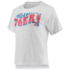NBA - Philadelphia 76ers Concepts Sport Women's Resurgence Slub Burnout Raglan Top & Shorts Sleep Set - Royal/White