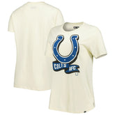Indianapolis Colts New Era Women's Chrome Sideline T-Shirt Cream - NFL