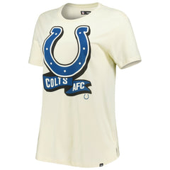 Indianapolis Colts New Era Women's Chrome Sideline T-Shirt Cream - NFL