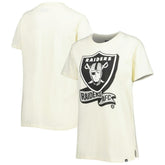 Las Vegas Raiders New Era Women's Chrome Sideline T-Shirt Cream - NFL