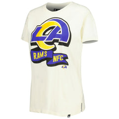 Los Angeles Rams New Era Women's Chrome Sideline T-Shirt Cream - NFL